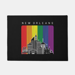 New Orleans Louisiana Rainbow Flag LGBT Pride Fußmatte