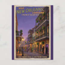 New Orleans Louisiana Reise-Postkarte