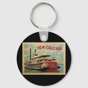 New Orleans Louisiana River Boat Vintage Schlüsselanhänger