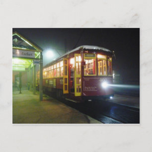 New Orleans, Louisiana - Riverfront Streetcar Postkarte