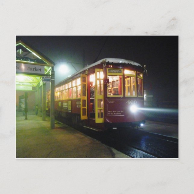 New Orleans, Louisiana - Riverfront Streetcar Postkarte (Vorderseite)