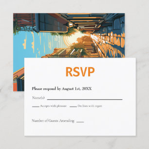 New Orleans Louisiana RSVP Card Retro