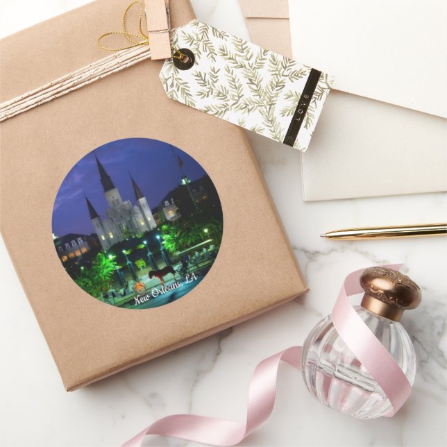 New Orleans, Louisiana Runder Aufkleber (Schenken)