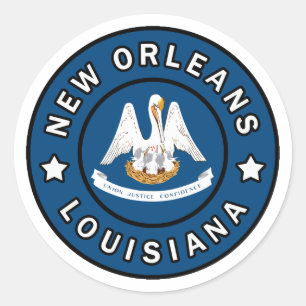 New Orleans Louisiana Runder Aufkleber