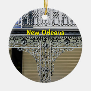 New Orleans, Louisiana, Schmiedeeisen und Cemetar Keramik Ornament