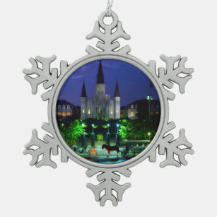 New Orleans Louisiana Schneeflocken Zinn-Ornament