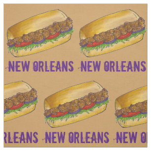 New Orleans Louisiana Shrimp Po'Boy Sandwich NOLA Stoff