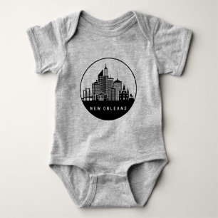 New Orleans Louisiana Skyline Baby Strampler