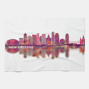New Orleans Louisiana Skyline Geschirrtuch