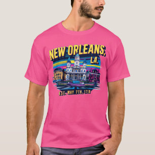 New Orleans Louisiana Souvenir Vintag Nostalgic C T-Shirt
