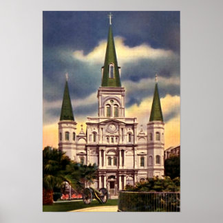 New Orleans Louisiana St Louis Kathedrale Poster