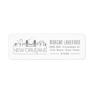 New Orleans, Louisiana stylisierte Skyline 