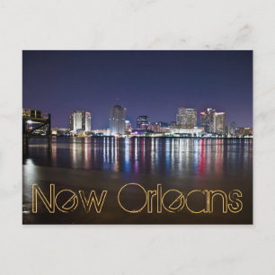 New Orleans, Louisiana / The Big Easy in der Nacht Postkarte