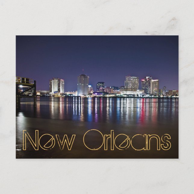 New Orleans, Louisiana / The Big Easy in der Nacht Postkarte (Vorderseite)