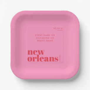 New Orleans Louisiana Typografie-Party Pappteller