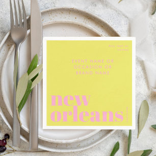 New Orleans Louisiana Typografie-Party Serviette