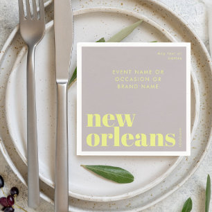 New Orleans Louisiana Typografie-Party Serviette