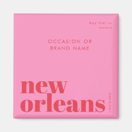 New Orleans Louisiana typografisches Party Magnet