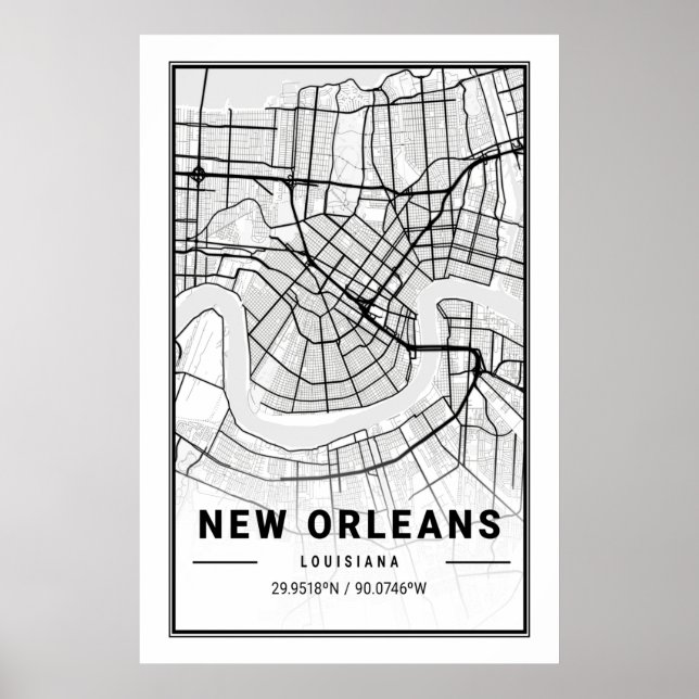 New Orleans Louisiana USA Cities Travel Poster (Vorne)