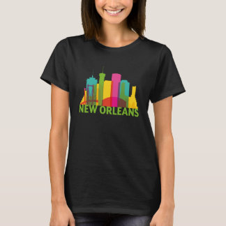 New Orleans Louisiana USA Skyline Silhouette Outli T-Shirt