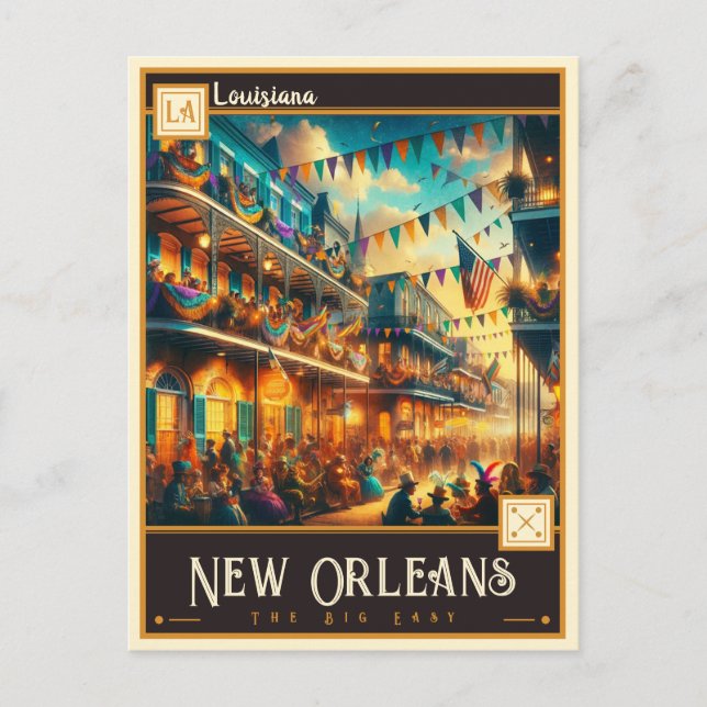New Orleans, Louisiana | VINTAG Postkarte (Vorderseite)