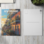 New Orleans Louisiana Vintag Postkarte<br><div class="desc">New Orleans Retro Vektor Reise Design. Das "Big Easy" heißt es,  es ist bekannt für sein rund um die Uhr geöffnetes Nachtleben,  die lebendige Live-Musik-Szene und die würzige,  einzigartige Küche,  die seine Geschichte als Schmelztiegel der französischen,  afrikanischen und amerikanischen Kulturen widerspiegelt.</div>