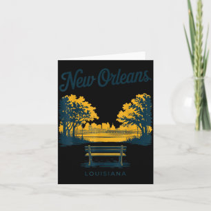 New Orleans Louisiana Vintage Reise Panorama Blick Karte