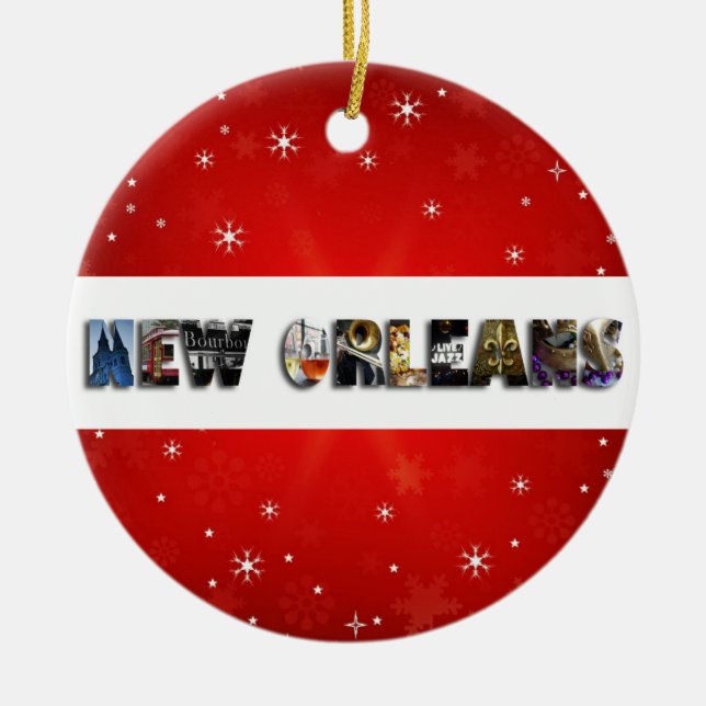 New Orleans Louisiana Weihnachten Keramik Ornament (Vorne)