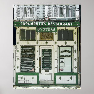 New Orleans Magazine Street Café Poster