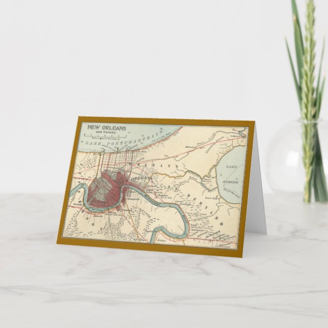 New Orleans Map 1900 Karte (Vorderseite)