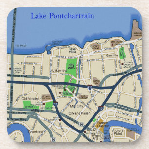 New Orleans Map Untersetzer