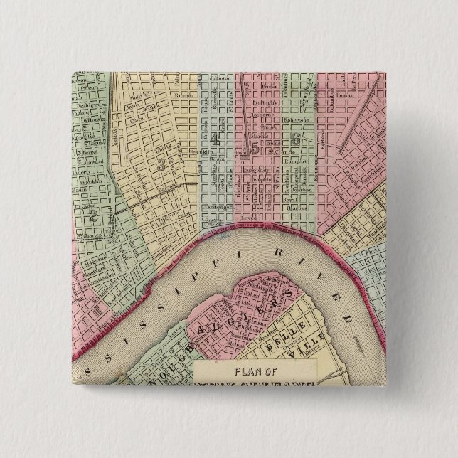 New Orleans Map von Mitchell Button (Vorderseite)