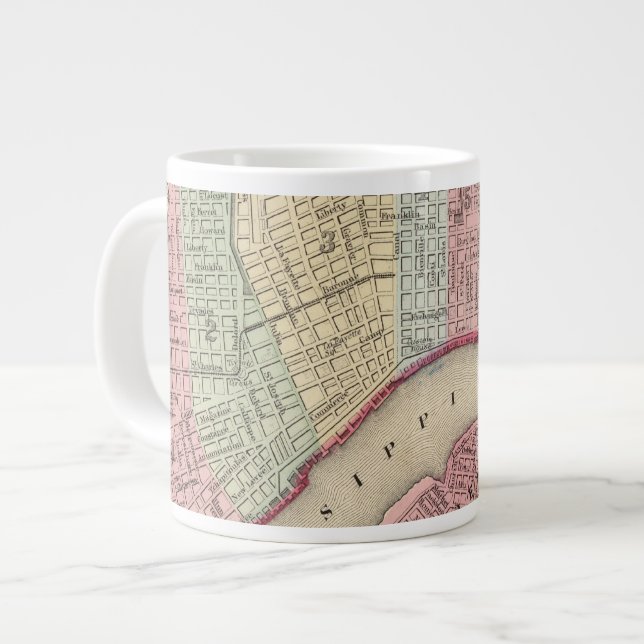 New Orleans Map von Mitchell Jumbo-Tasse (Vorderseite Links)
