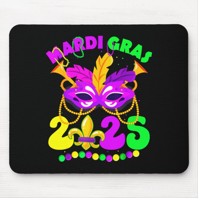 New Orleans Mardi Gras 2025 Funny Fleur De Lis New Mousepad (Vorne)