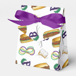 New Orleans Mardi Gras Beignet Beads Maske Po'Boy Geschenkschachtel