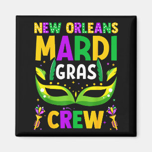 New Orleans Mardi Gras Crew-Parade Frauenoutfit  Magnet