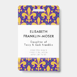 New Orleans Mardi Gras Family Wiedersehen Ausweis