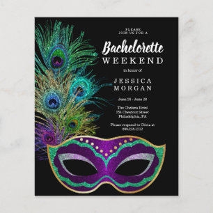 New Orleans Mardi Gras Junggeselinnen-Abschied Flyer