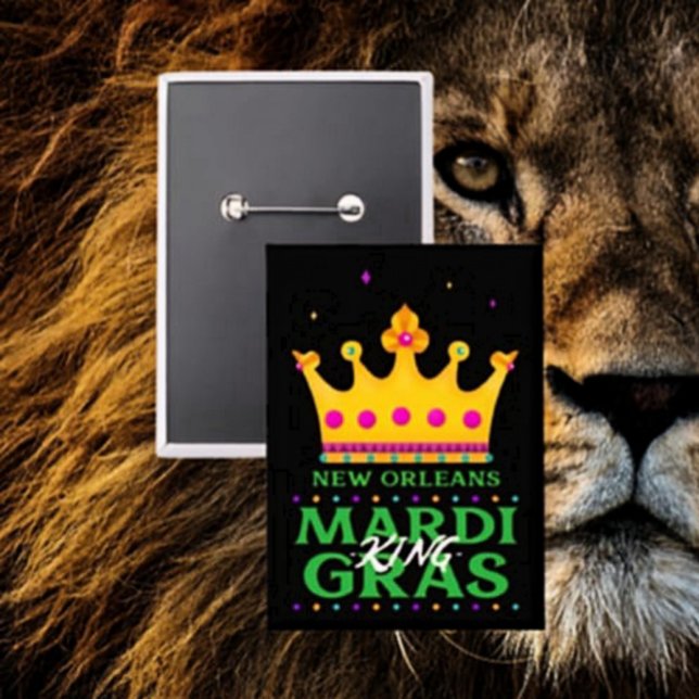 New Orleans Mardi Gras King Button (Von Creator hochgeladen)