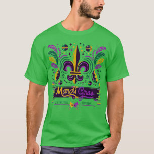 New Orleans Mardi Gras lila gelb grün T-Shirt