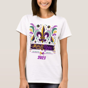 New Orleans Mardi Gras lila gelb grün T-Shirt