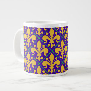 New Orleans Mardi Gras Lilie Jumbo-Tasse