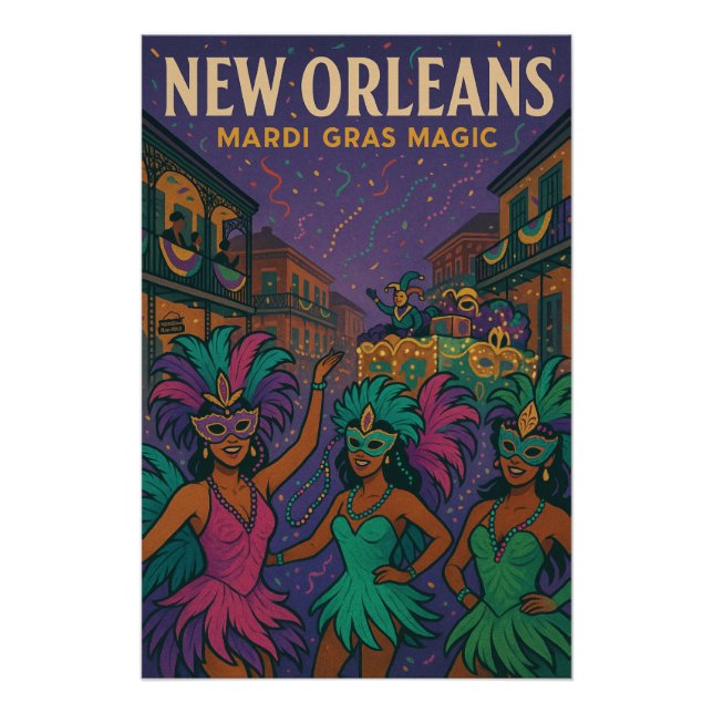 New Orleans - Mardi Gras Magic Poster (Vorderseite)