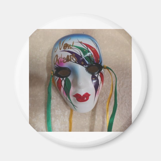 New Orleans Mardi Gras Mask Magnet (Vorne)