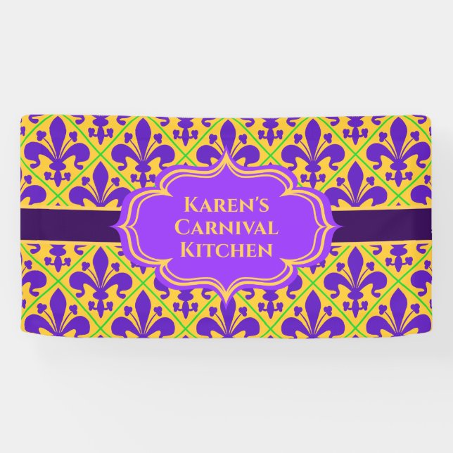 New Orleans Mardi Gras oder Karneval Banner (Horizontal)