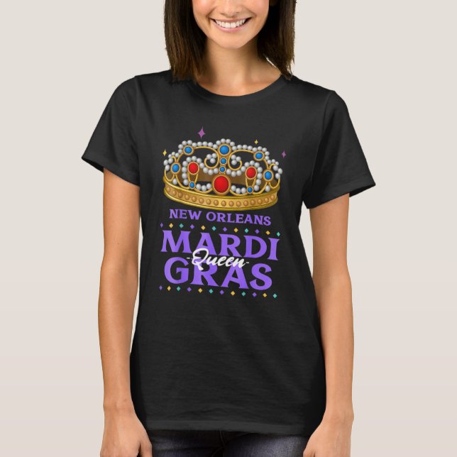 New Orleans Mardi Gras Queen T-Shirt (Vorderseite)