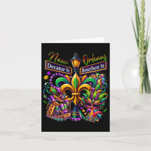 New Orleans Mardi Gras Sublimation Decatur und Bou Karte
