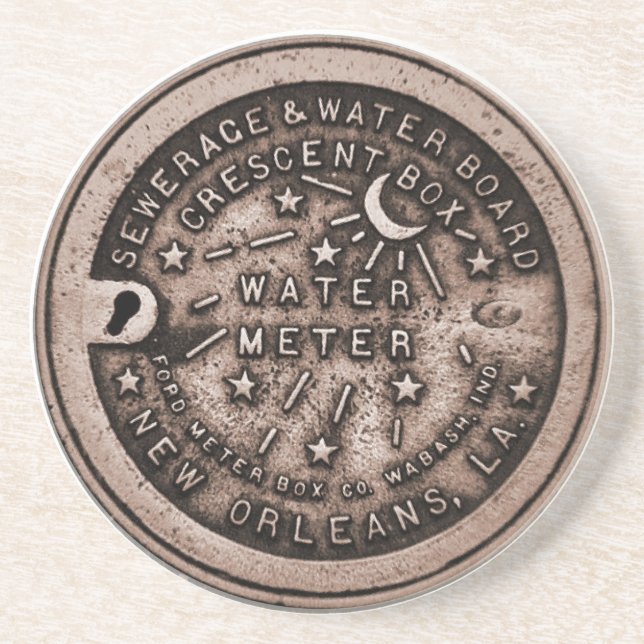 New Orleans Meter Cover Sandstein Untersetzer (Vorne)