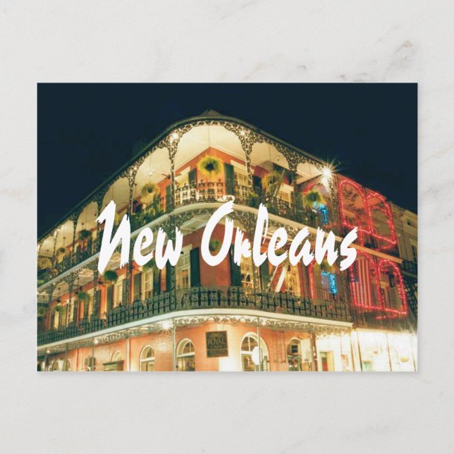 New Orleans mit Foto im französischen Viertel Postkarte (Vorderseite)