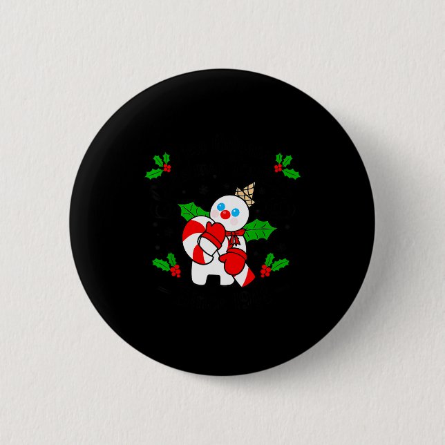 New Orleans Mr Bingle Christmas Tradition Snowman  Button (Vorderseite)